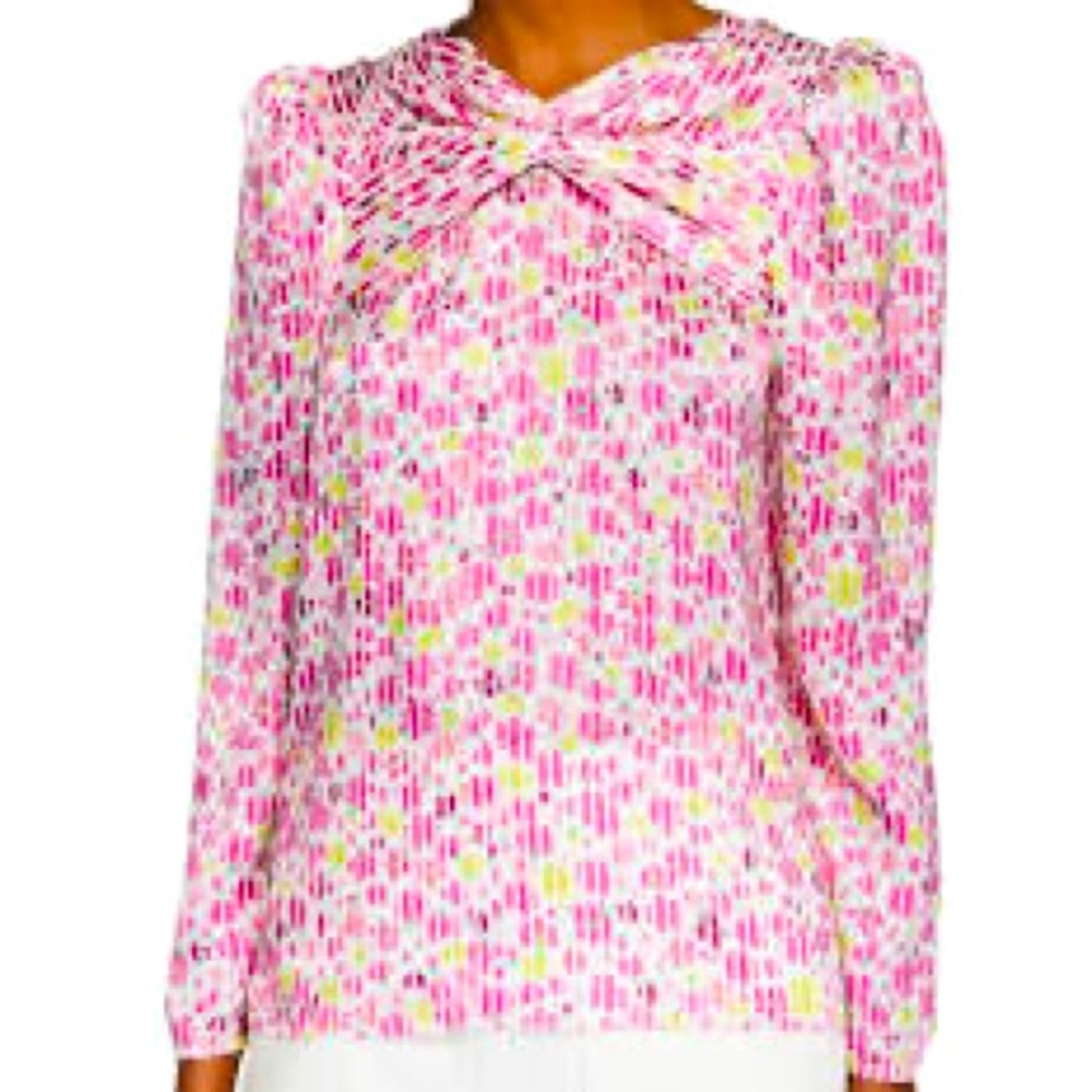 Kate Spade New York Marker Floral Devore Top; Size M.